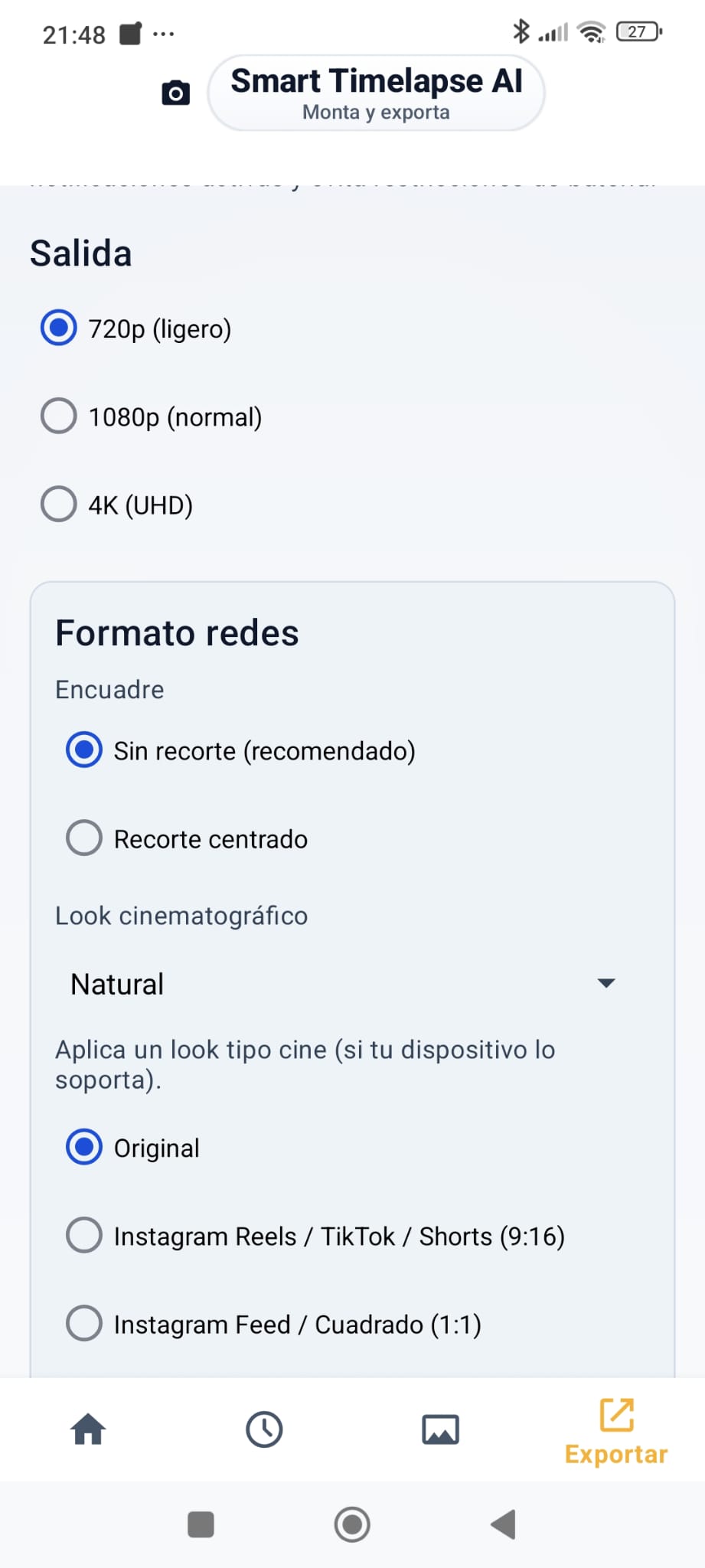Captura 04 de la app Smart Timelapse AI